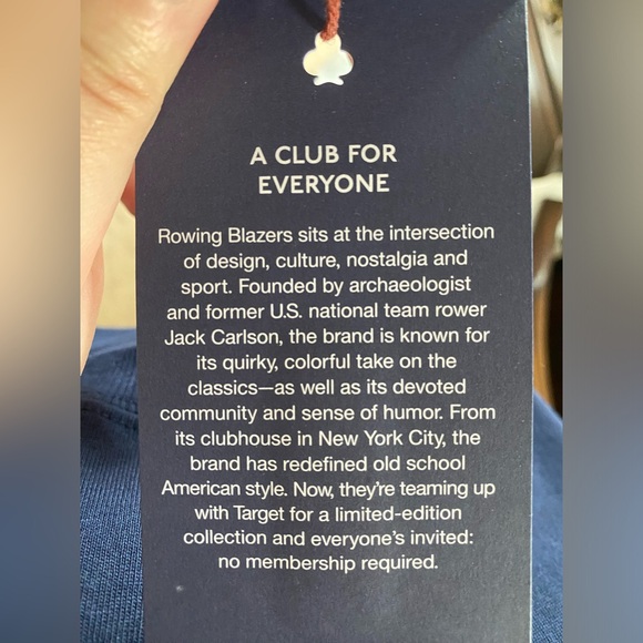 Rowing Blazers x Target Adult Small Dark Blue Slogan T-Shirt - NWOT - Picture 5 of 7